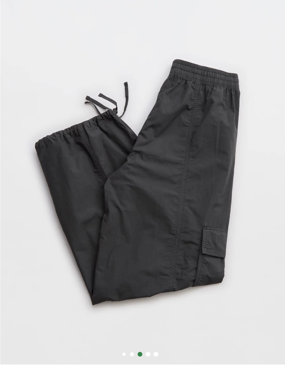 2 pairs - 1 Women’s Black and 1 Women’s Cream Cargo Jogger Pants - Picture 2 of 5